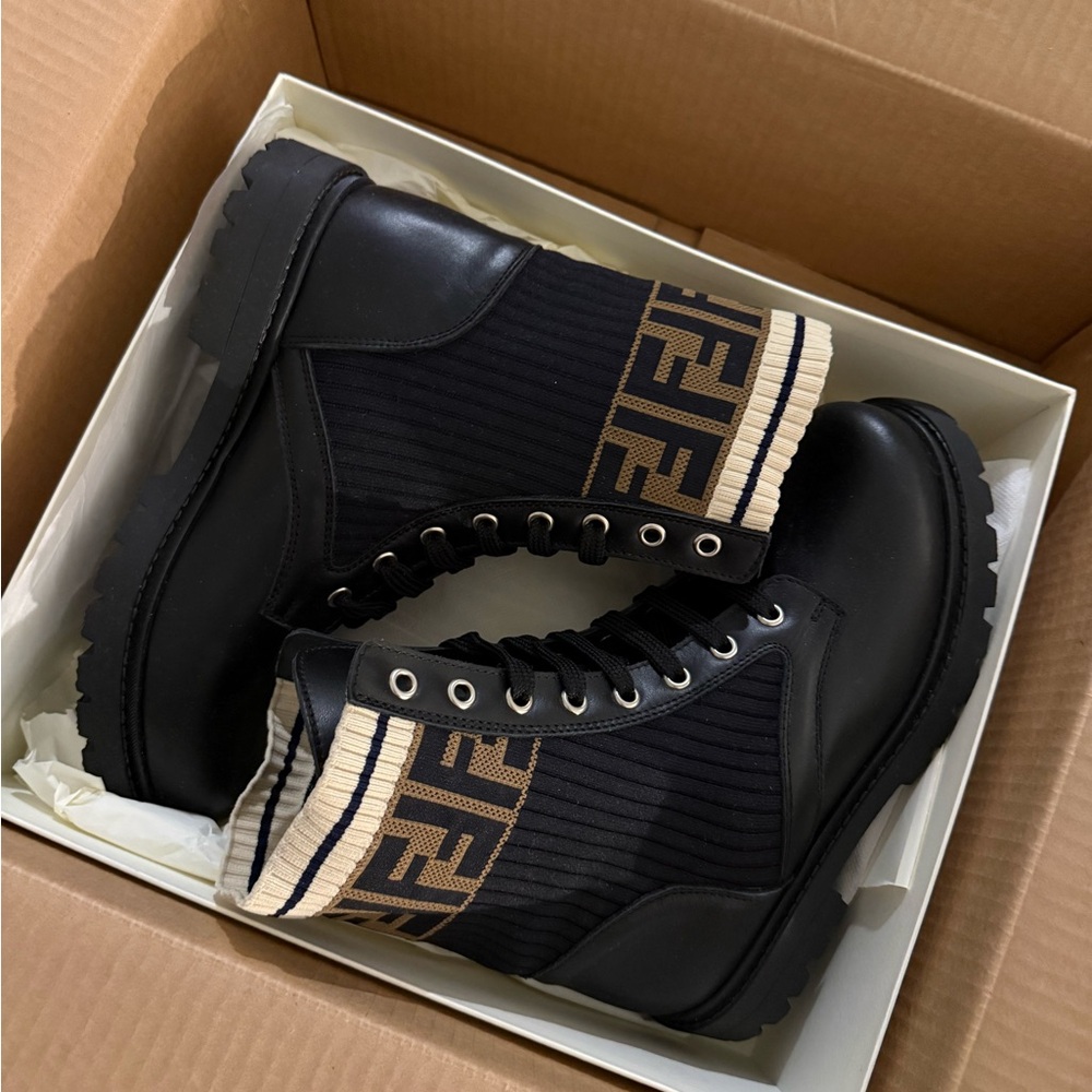 Fendi Black Biker Boots EU36
